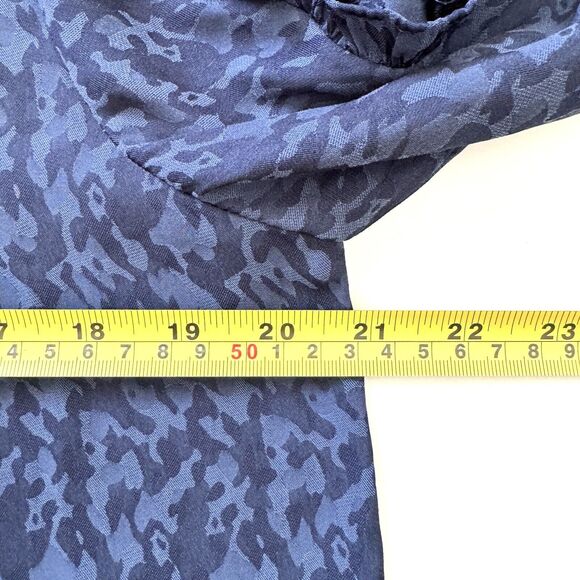 Anthropologie Current Air Women’s Jacquard Pintuck Split Neck Blouse Top - Picture 8 of 15